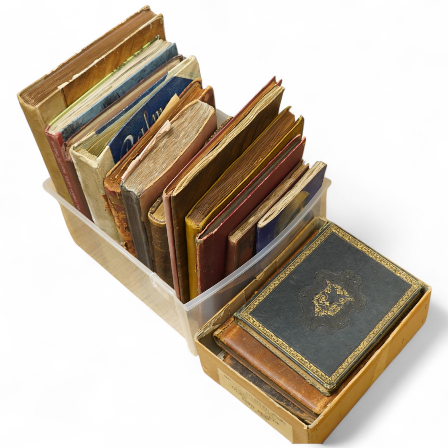 A collection of late 19th century / early 20th century scrap books and albums